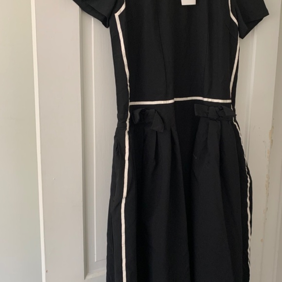 Comme des Garcons Black and White Midi Dress - Picture 3 of 4